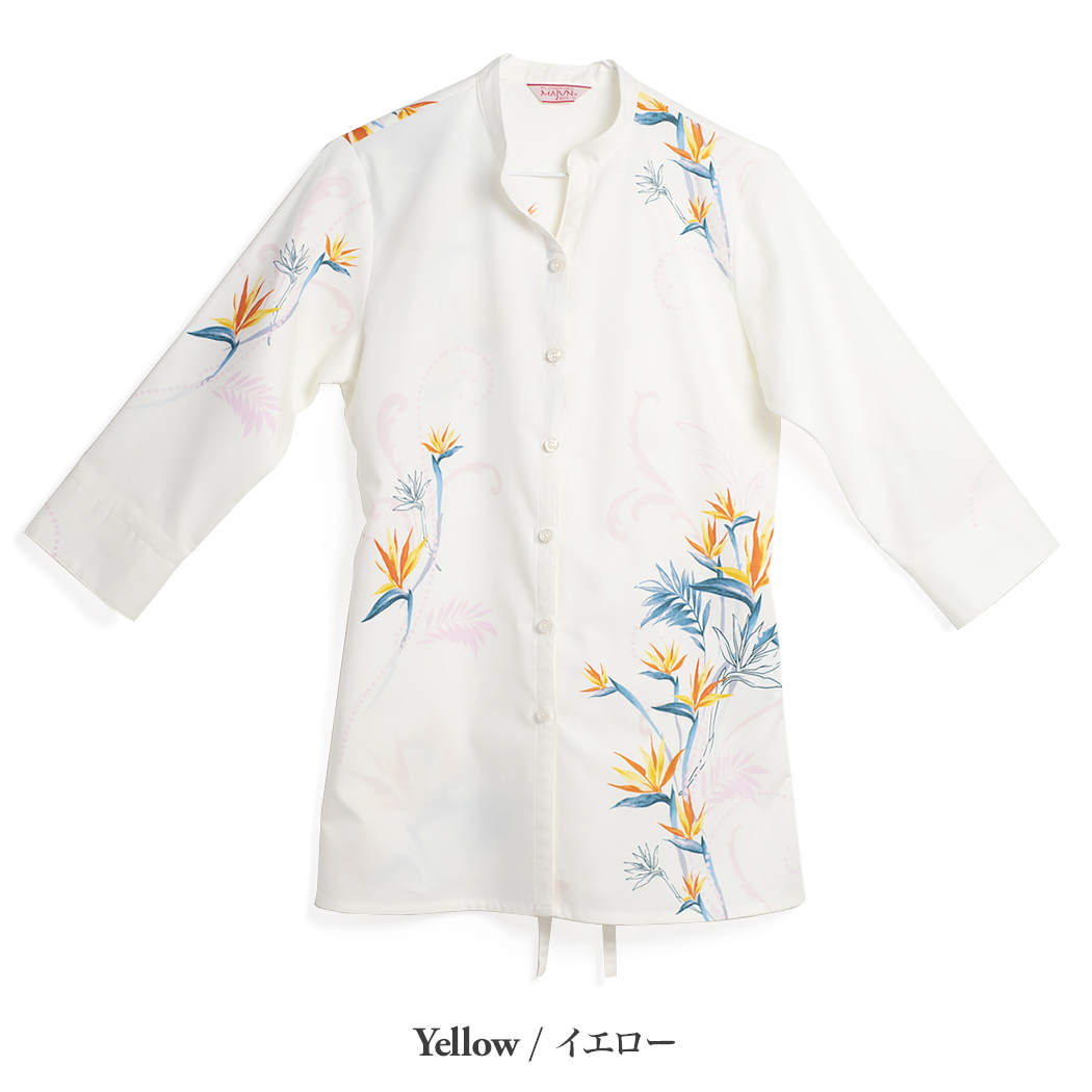 かりゆしウェア（沖縄版アロハシャツ） MAJUN - クレイフラワー（チュニック）