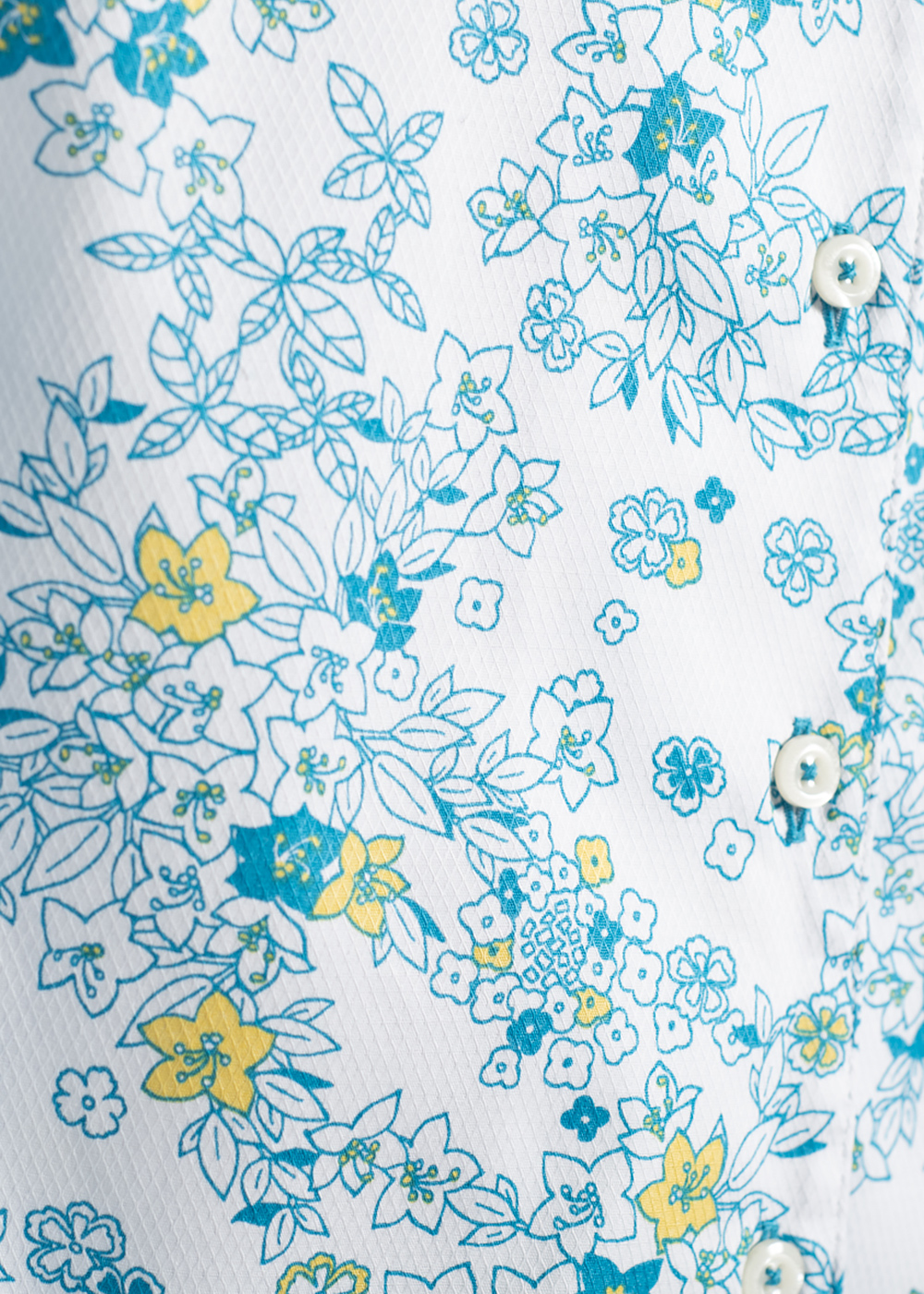 かりゆしウェア（沖縄版アロハシャツ） MAJUN - ミニラインフラワー