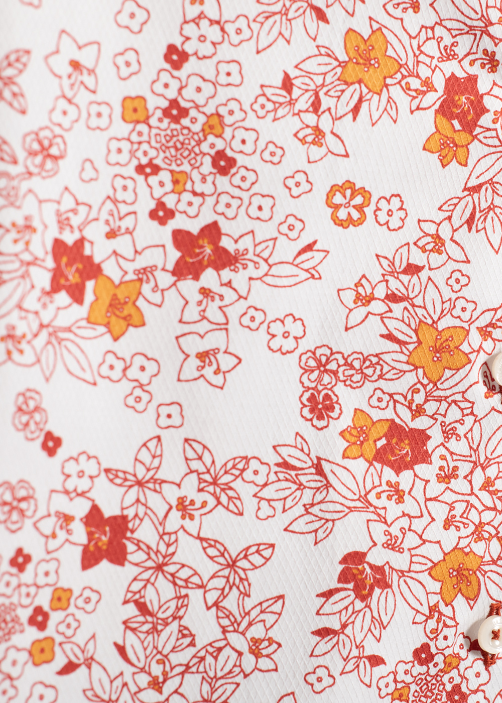 かりゆしウェア（沖縄版アロハシャツ） MAJUN - ミニラインフラワー