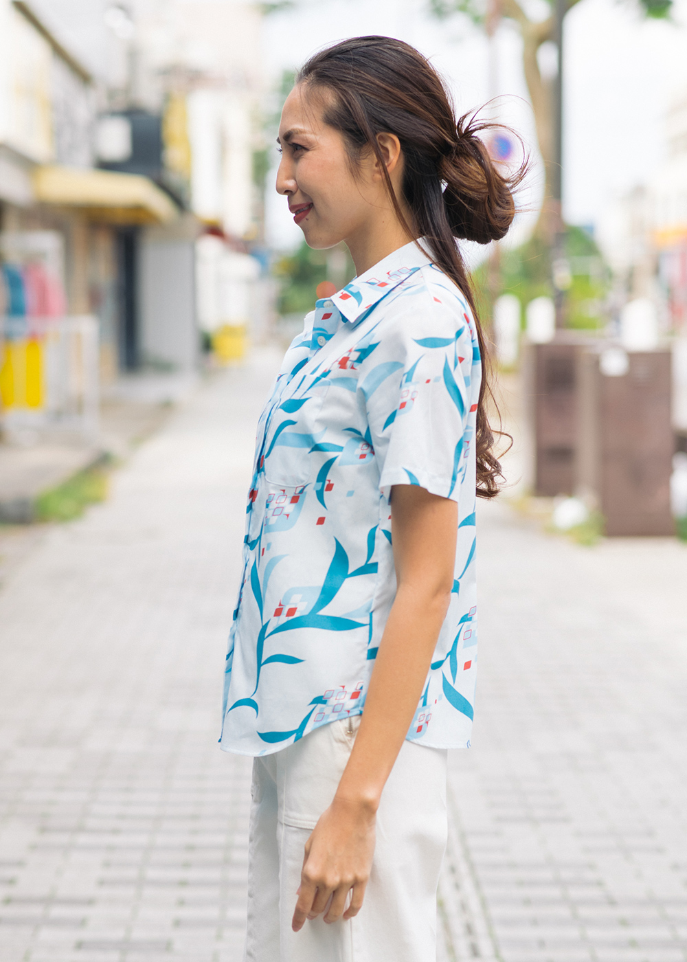 かりゆしウェア（沖縄版アロハシャツ） MAJUN - サンニンラゼンジ