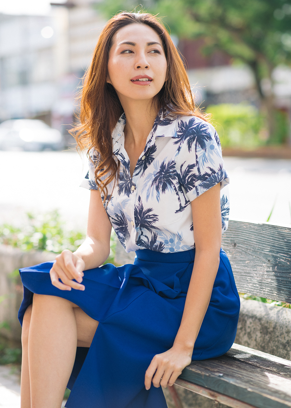 かりゆしウェア（沖縄版アロハシャツ） MAJUN - ココナッツツリー