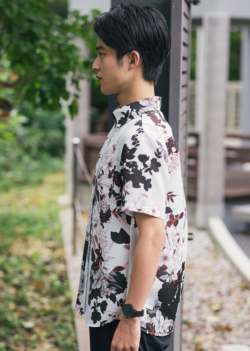かりゆしウェア（沖縄版アロハシャツ） MAJUN - イジュの花