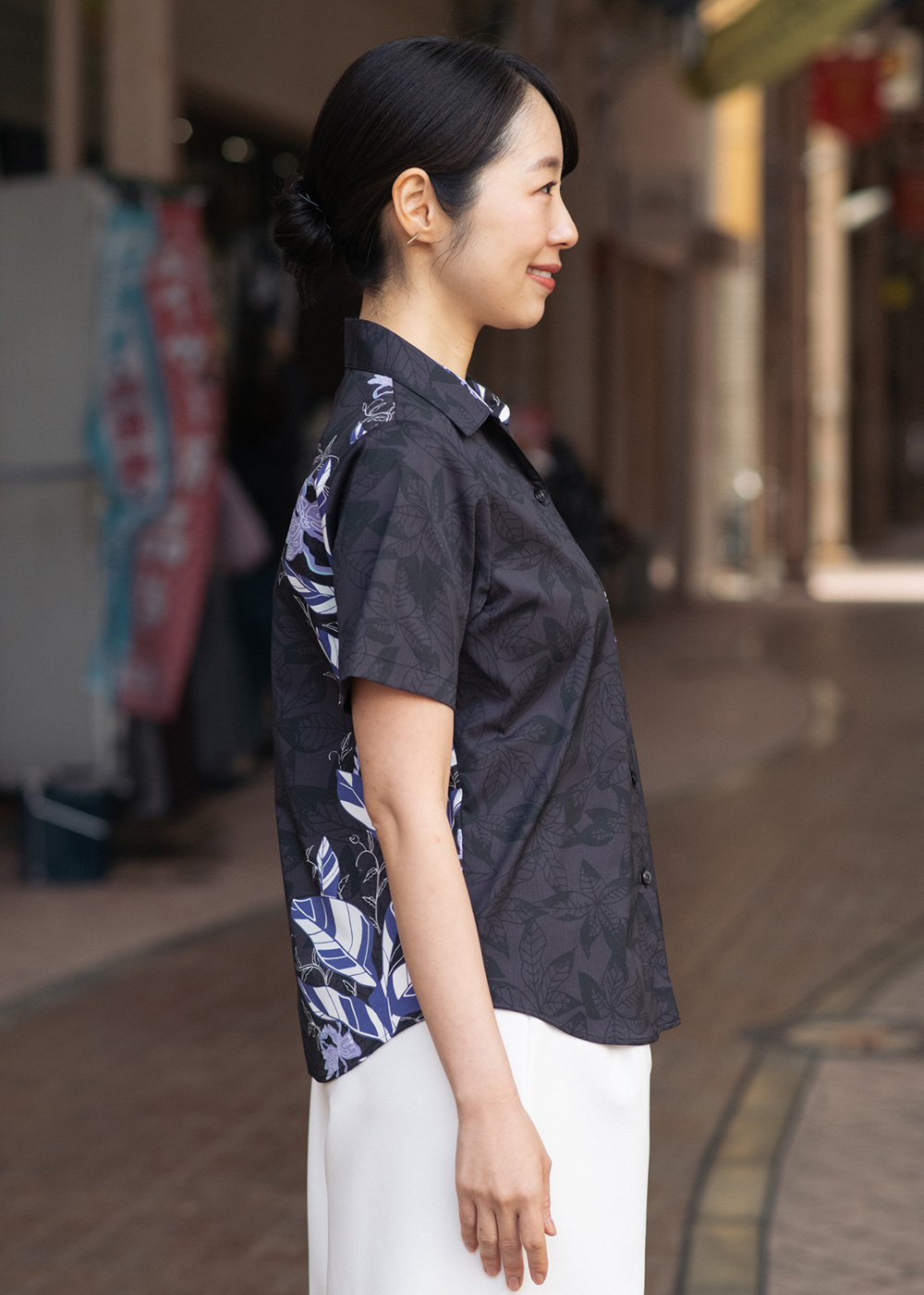 かりゆしウェア（沖縄版アロハシャツ） MAJUN - クロトンコイル