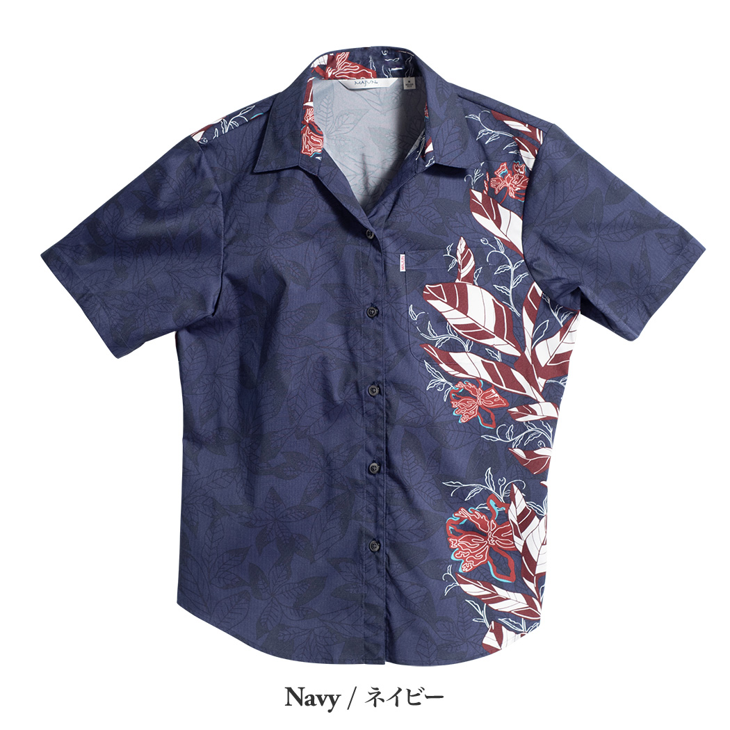 かりゆしウェア（沖縄版アロハシャツ） MAJUN - クロトンコイル