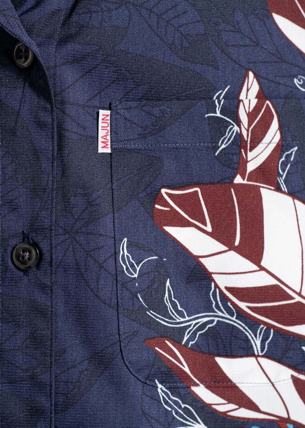 かりゆしウェア（沖縄版アロハシャツ） MAJUN - クロトンコイル