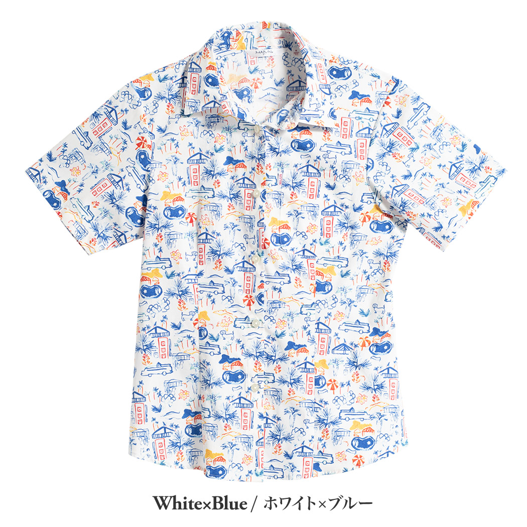 かりゆしウェア（沖縄版アロハシャツ） MAJUN - サマーシティ