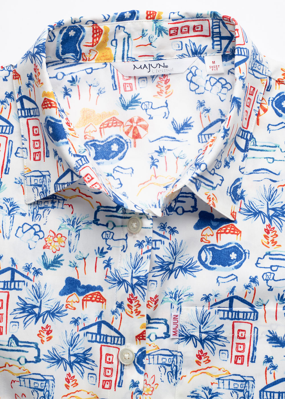 かりゆしウェア（沖縄版アロハシャツ） MAJUN - サマーシティ