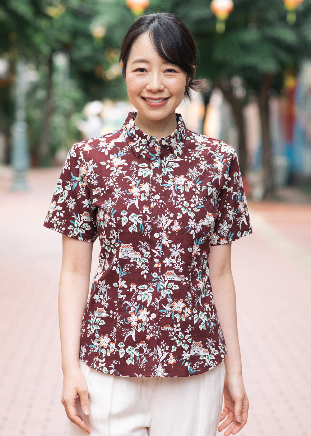 かりゆしウェア（沖縄版アロハシャツ） MAJUN - 首里城