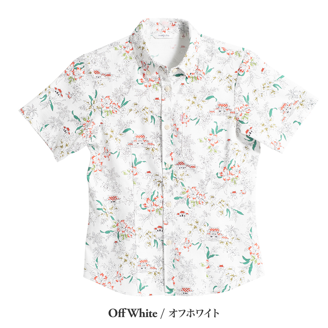 かりゆしウェア（沖縄版アロハシャツ） MAJUN - 首里城