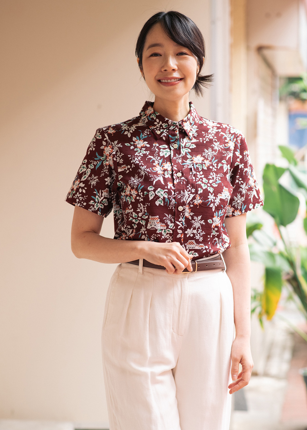 かりゆしウェア（沖縄版アロハシャツ） MAJUN - 首里城