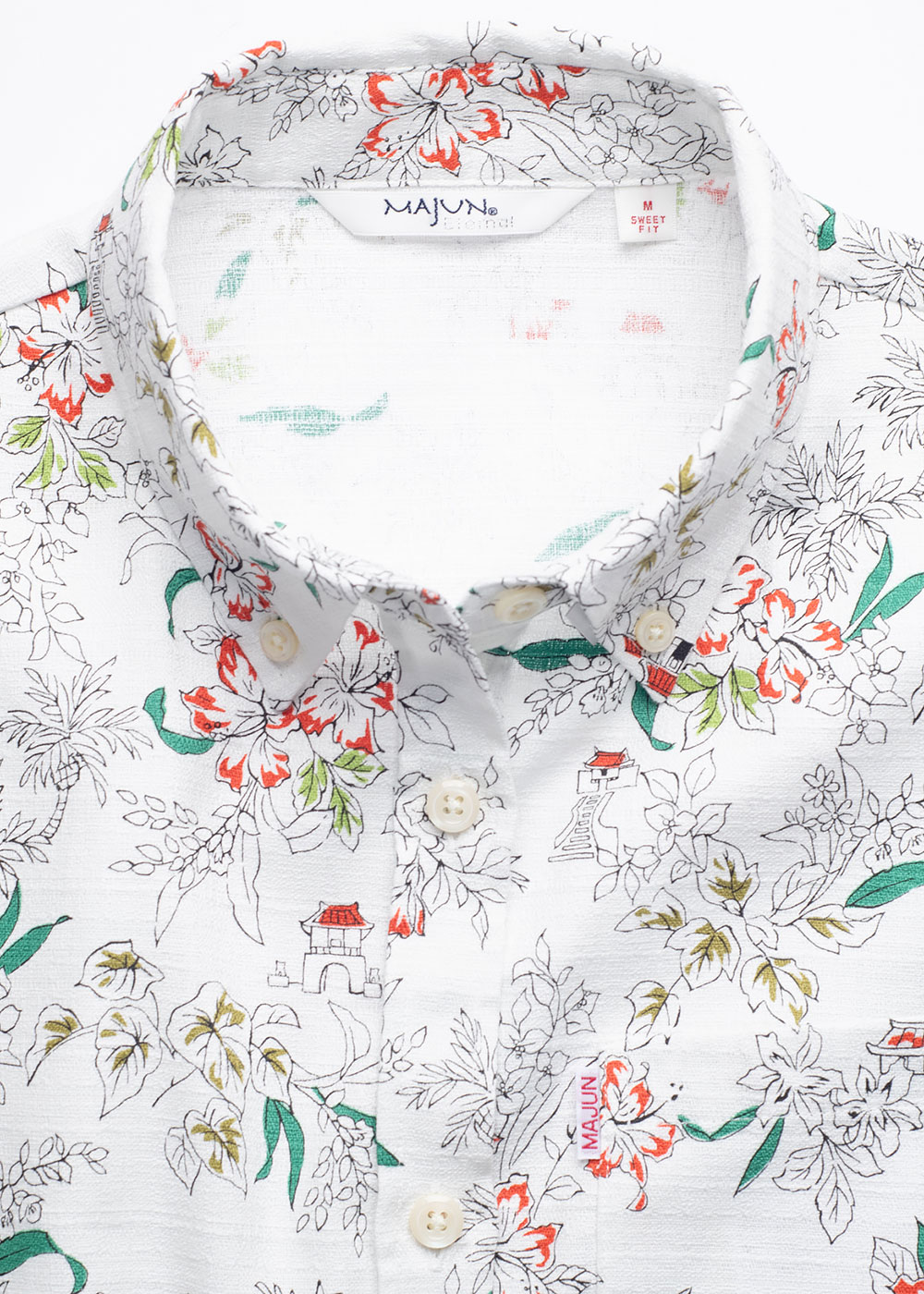 かりゆしウェア（沖縄版アロハシャツ） MAJUN - 首里城