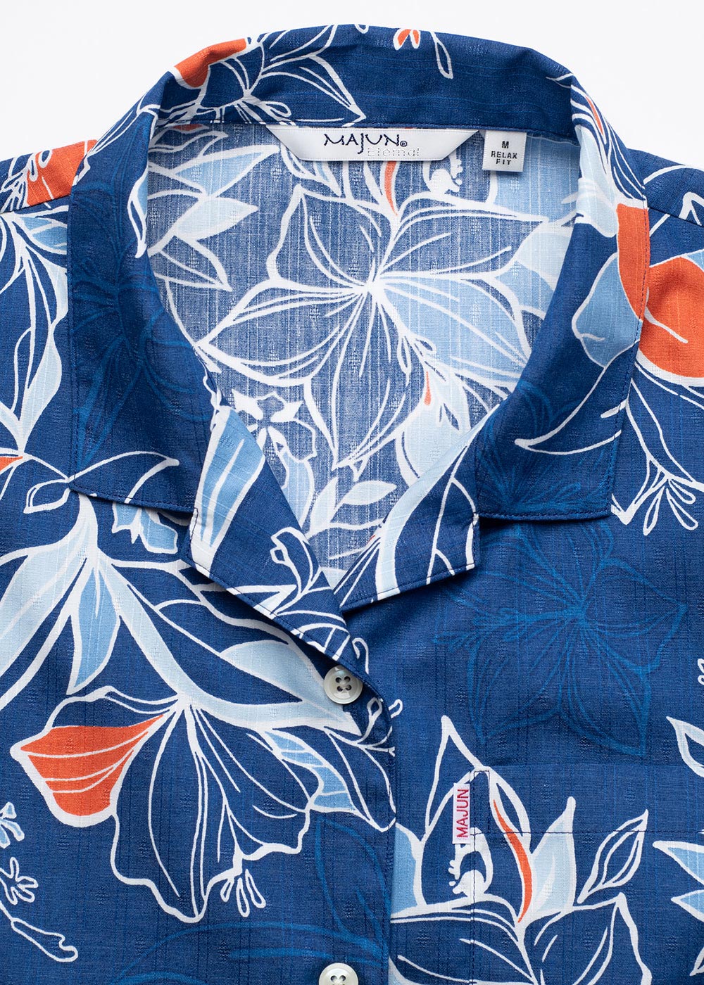 かりゆしウェア（沖縄版アロハシャツ） MAJUN - ファジーピーチ