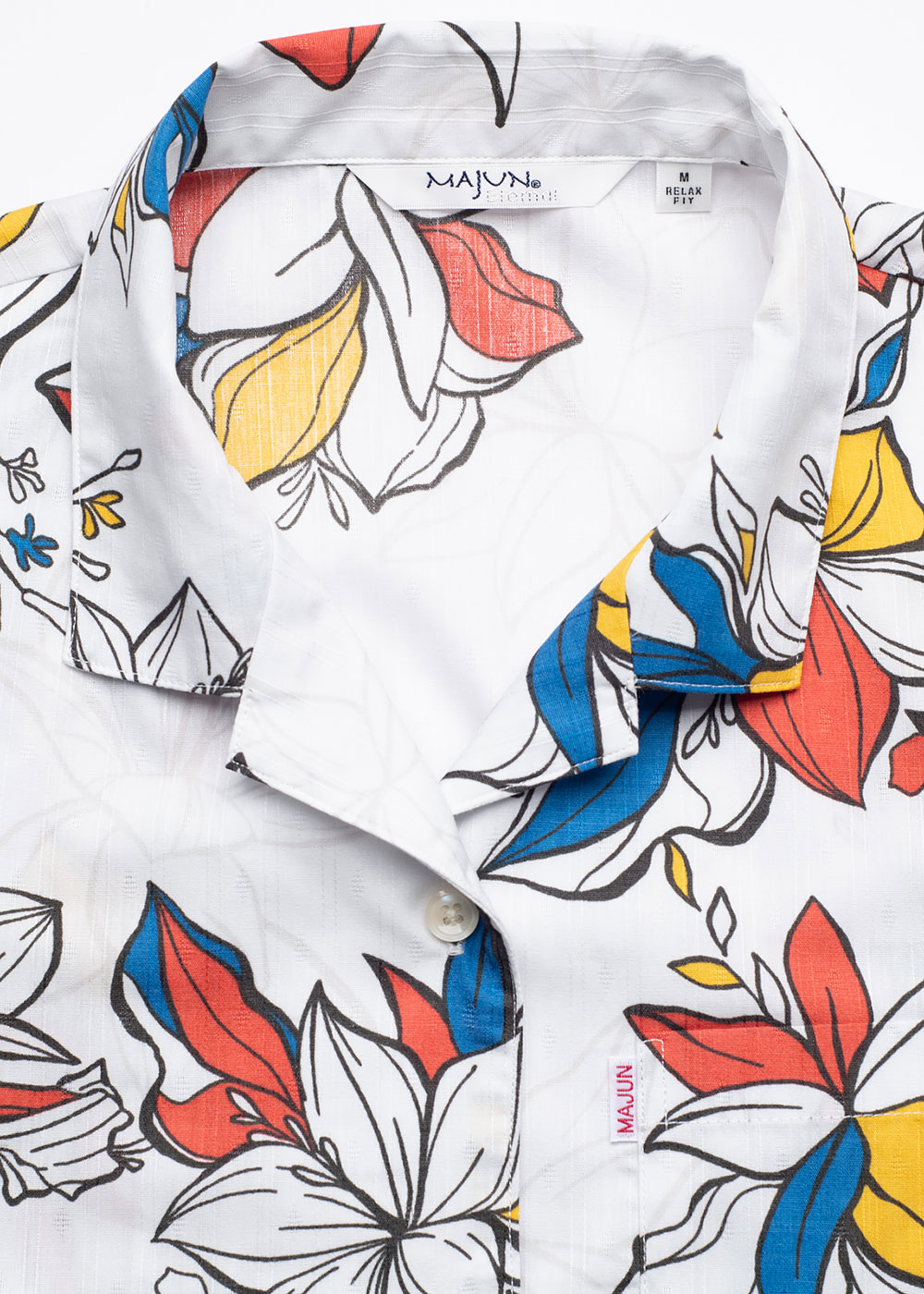 かりゆしウェア（沖縄版アロハシャツ） MAJUN - ファジーピーチ