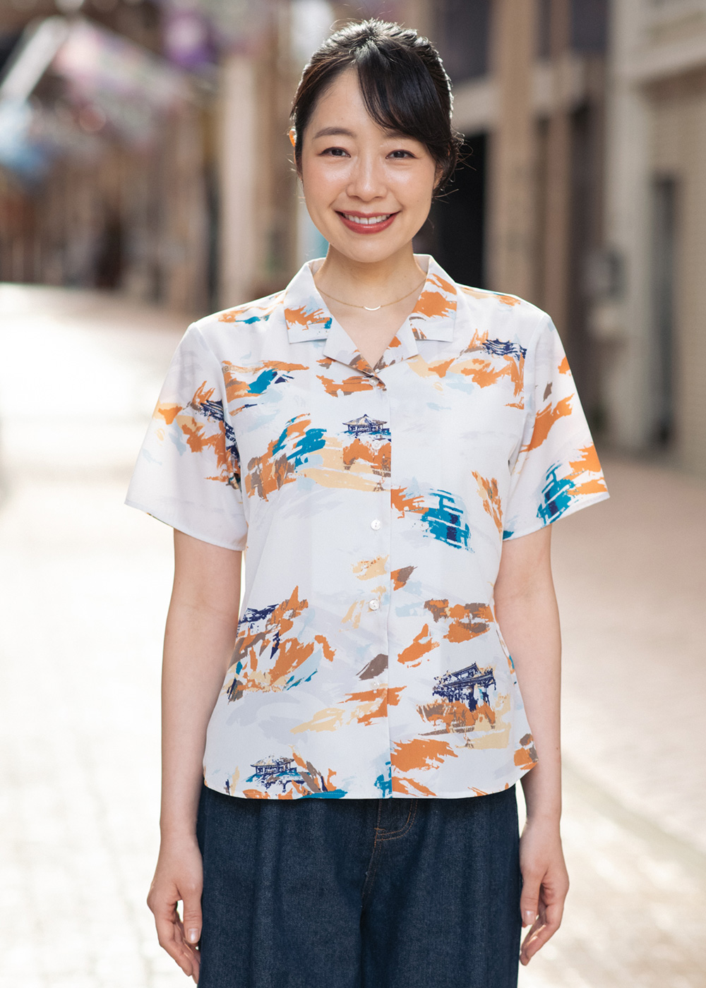 かりゆしウェア（沖縄版アロハシャツ） MAJUN - エクリチュールスケイプ