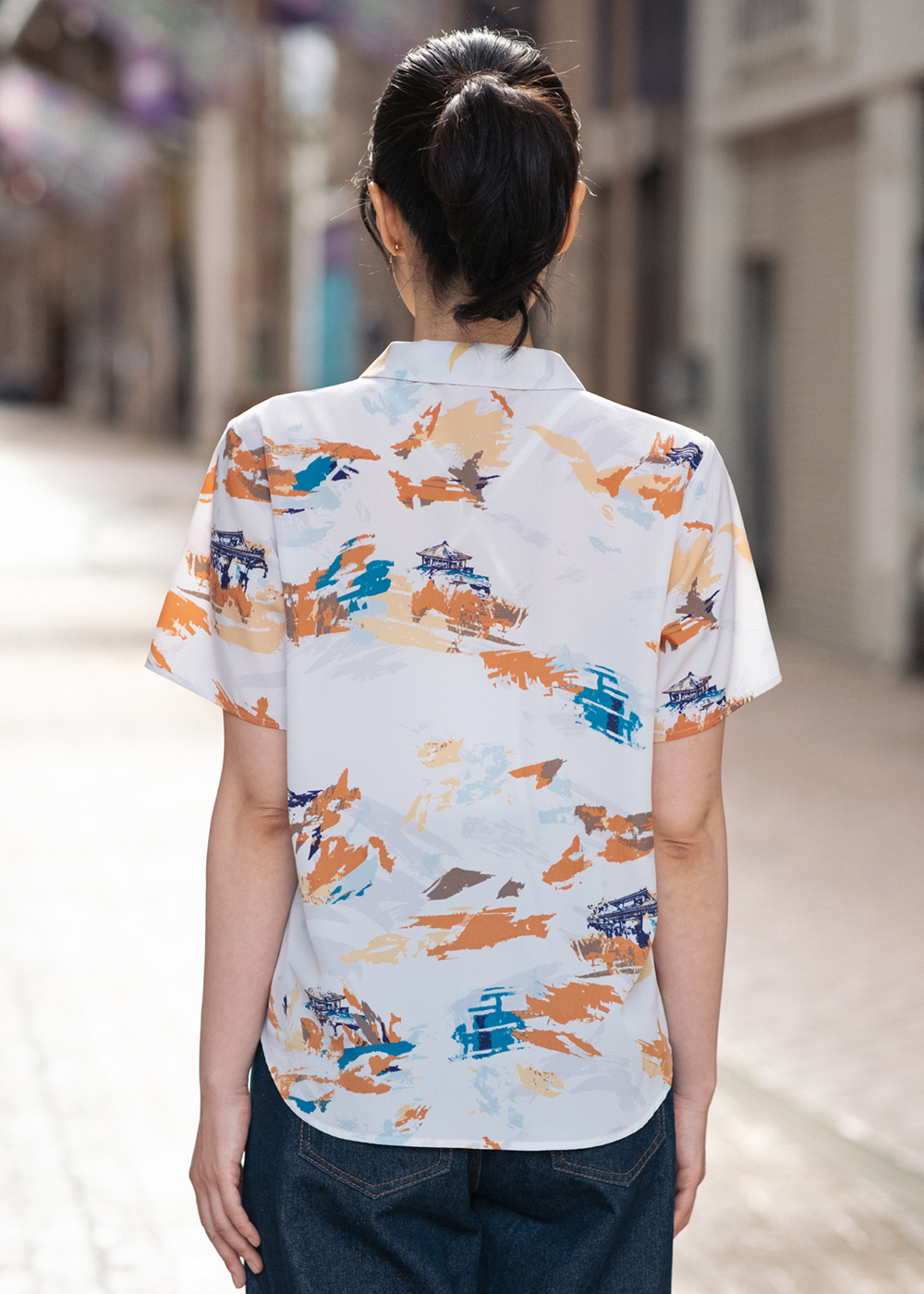 かりゆしウェア（沖縄版アロハシャツ） MAJUN - エクリチュールスケイプ