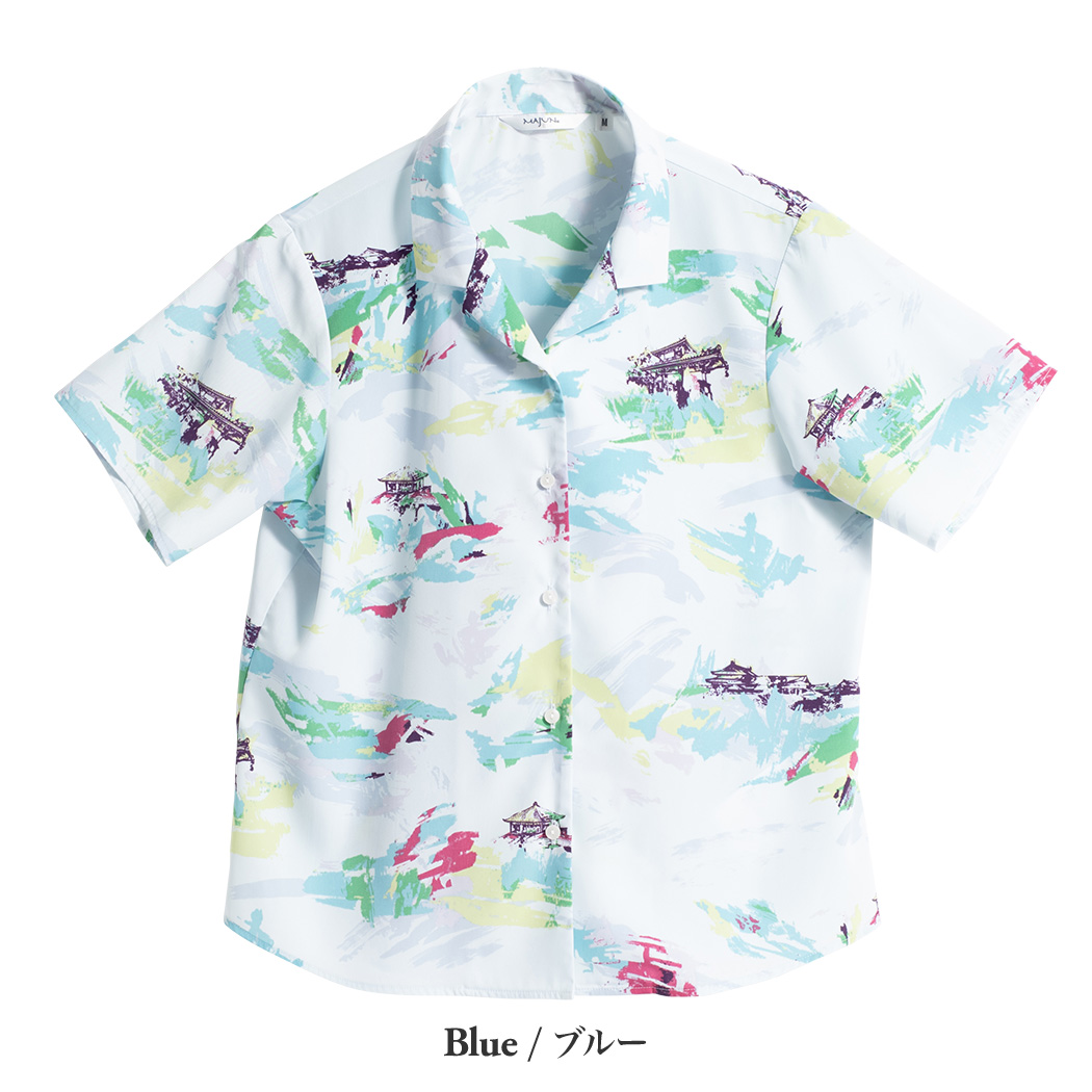 かりゆしウェア（沖縄版アロハシャツ） MAJUN - エクリチュールスケイプ
