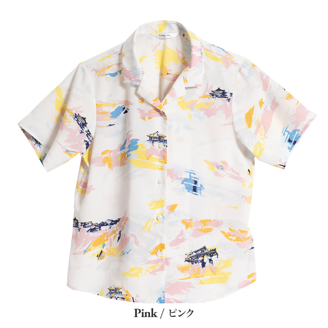 かりゆしウェア（沖縄版アロハシャツ） MAJUN - エクリチュールスケイプ