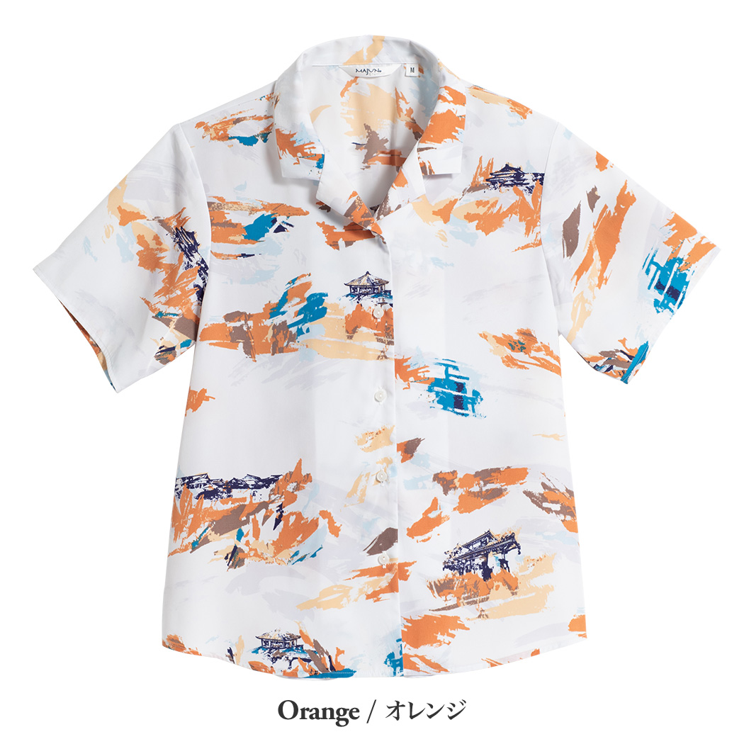 かりゆしウェア（沖縄版アロハシャツ） MAJUN - エクリチュールスケイプ