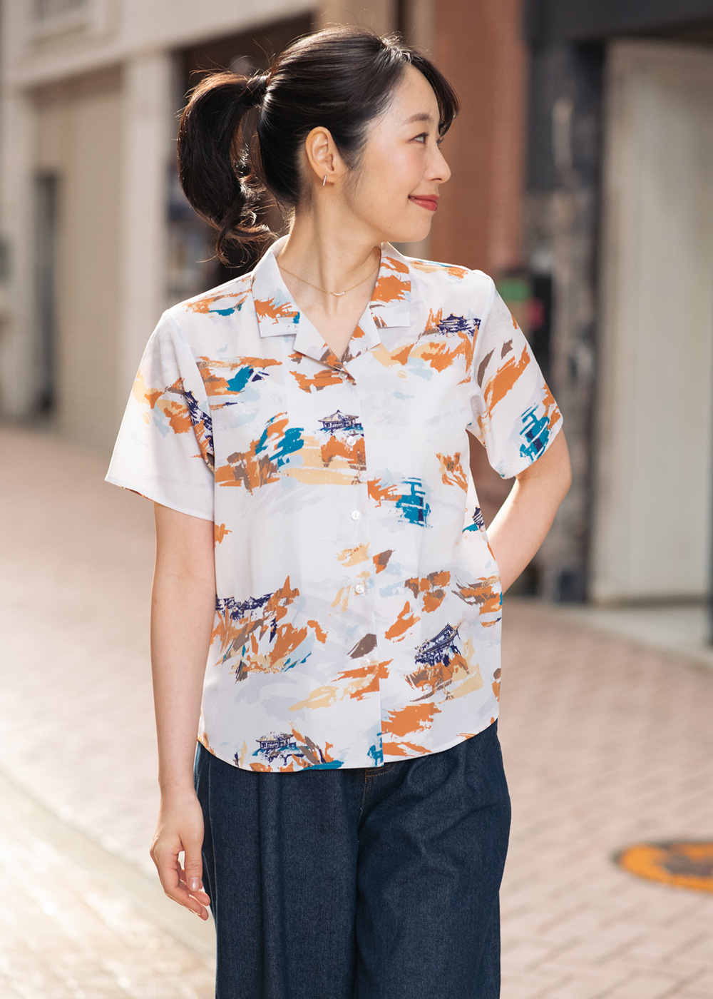 かりゆしウェア（沖縄版アロハシャツ） MAJUN - エクリチュールスケイプ