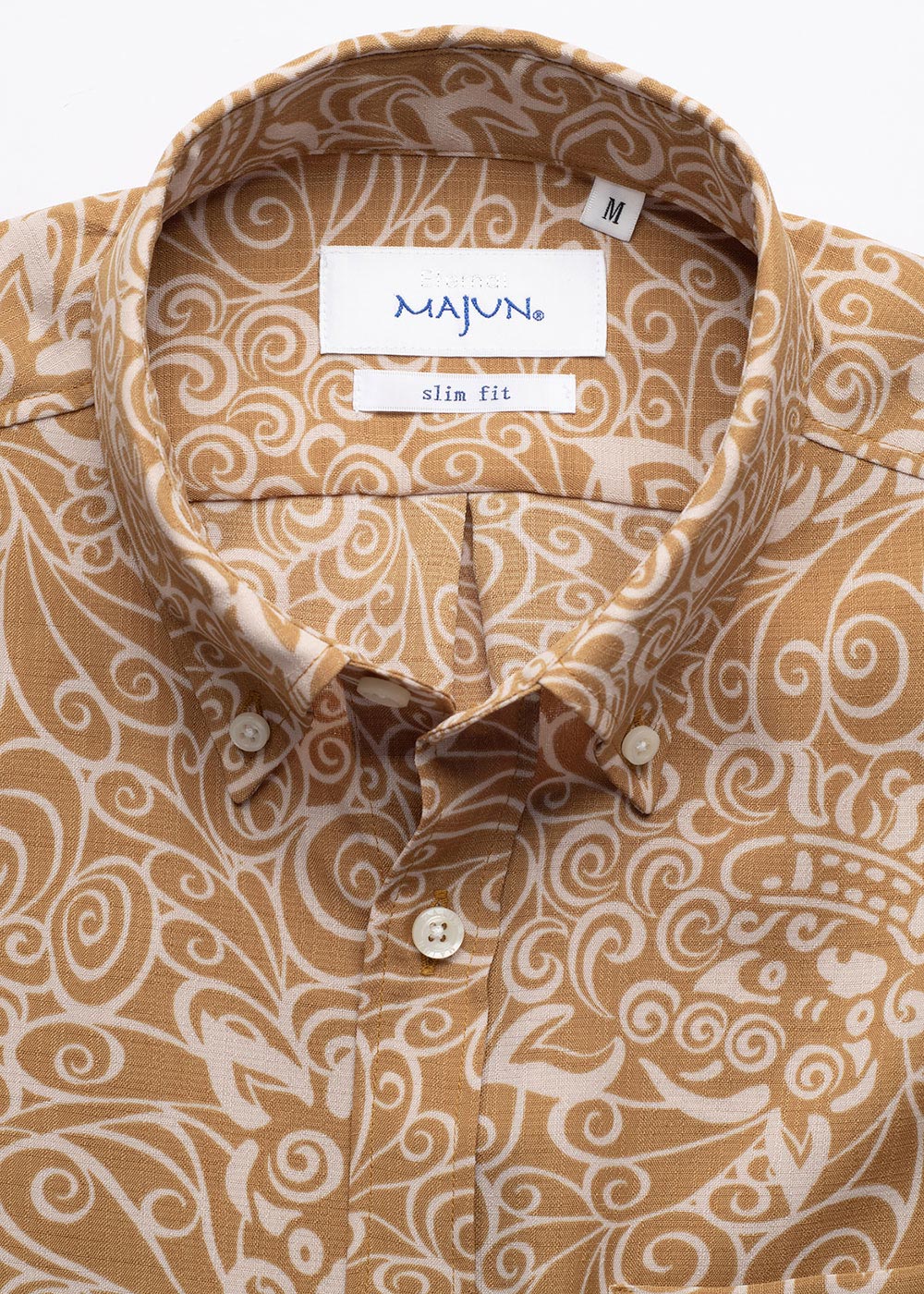 かりゆしウェア（沖縄版アロハシャツ） MAJUN - スパイラルシーサー