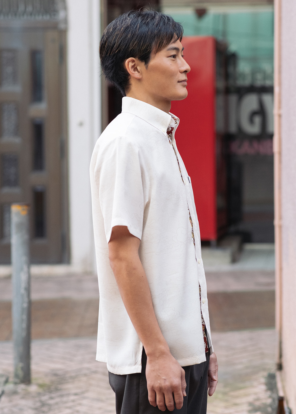 かりゆしウェア（沖縄版アロハシャツ） MAJUN - 首里城全景図