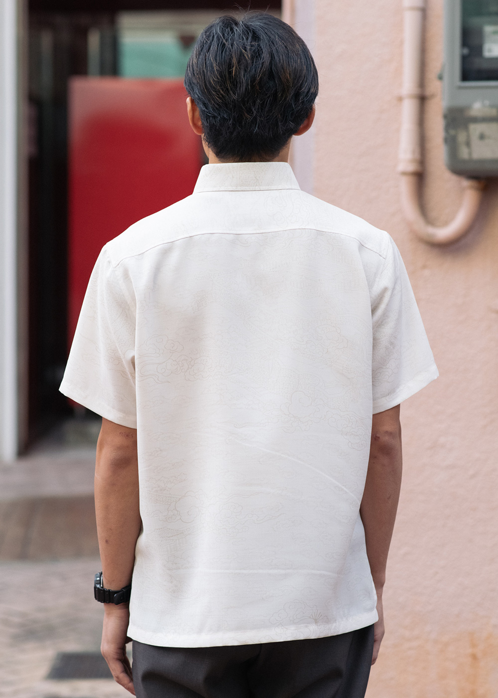 かりゆしウェア（沖縄版アロハシャツ） MAJUN - 首里城全景図