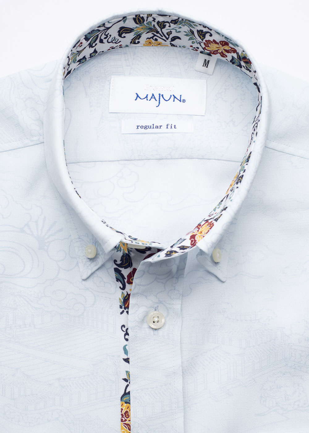 かりゆしウェア（沖縄版アロハシャツ） MAJUN - 首里城全景図