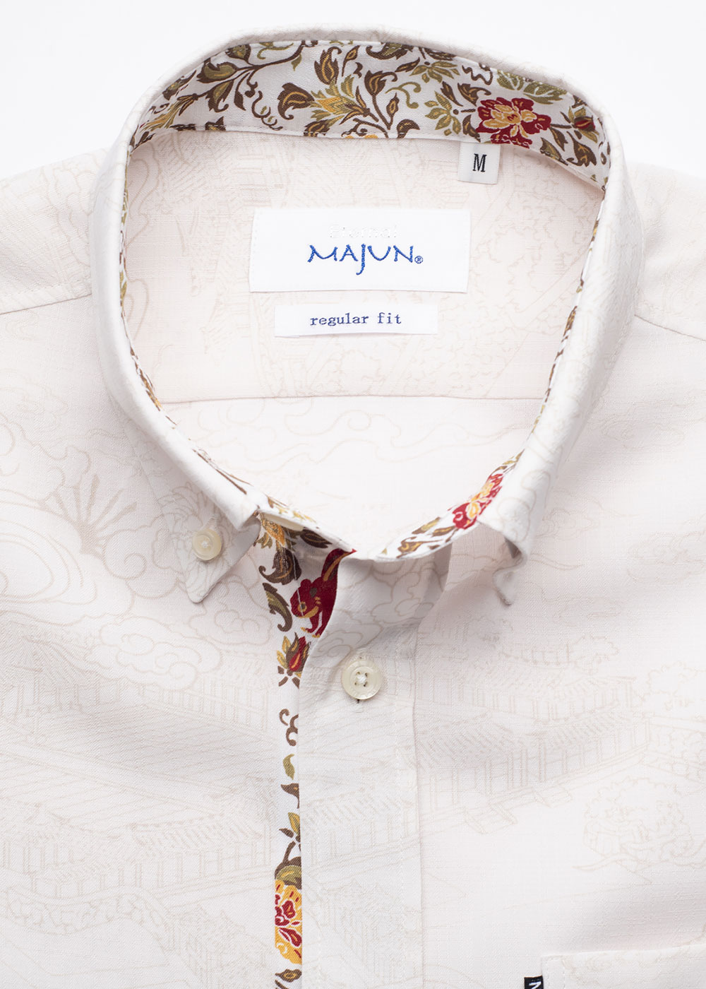 かりゆしウェア（沖縄版アロハシャツ） MAJUN - 首里城全景図