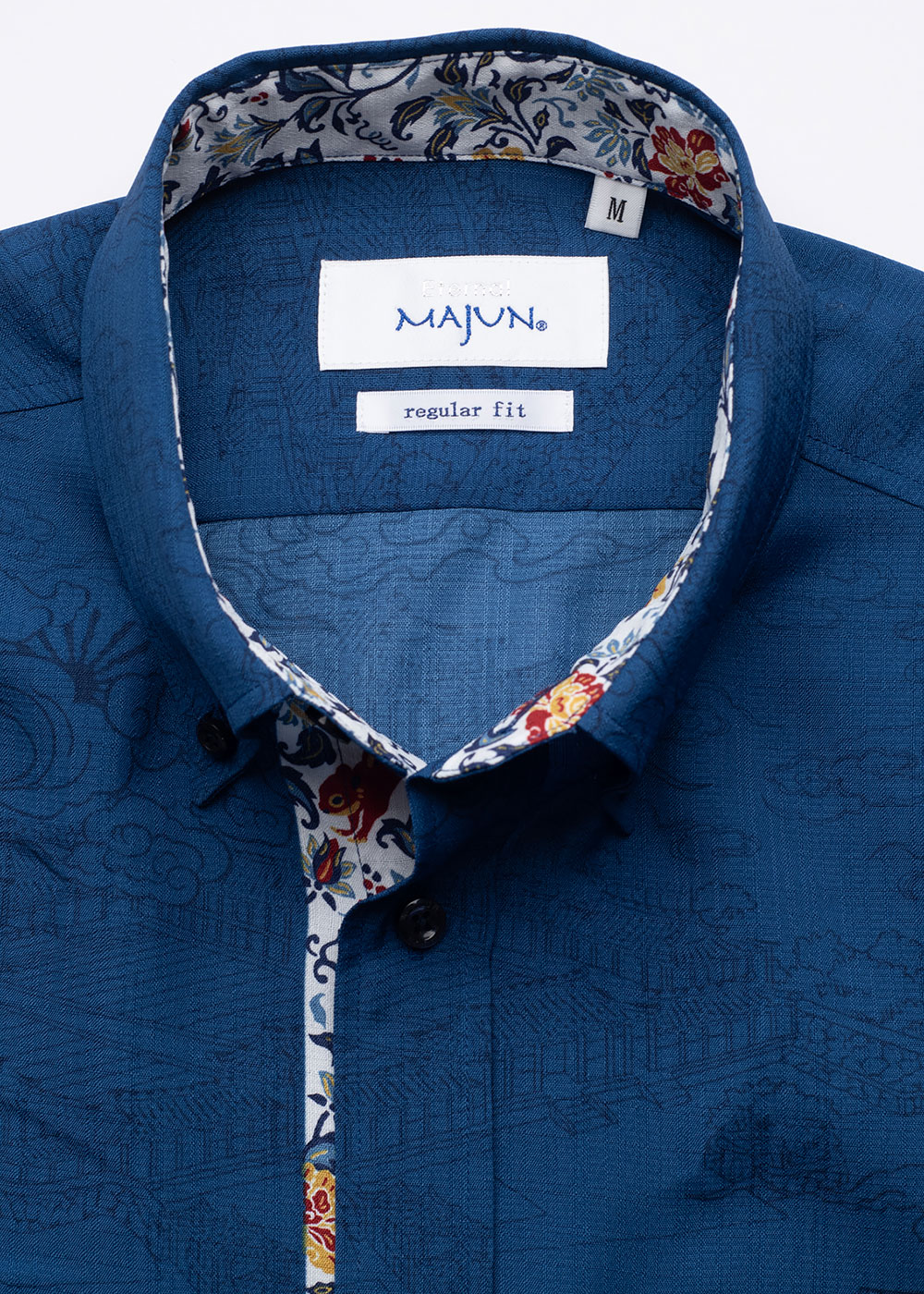 かりゆしウェア（沖縄版アロハシャツ） MAJUN - 首里城全景図