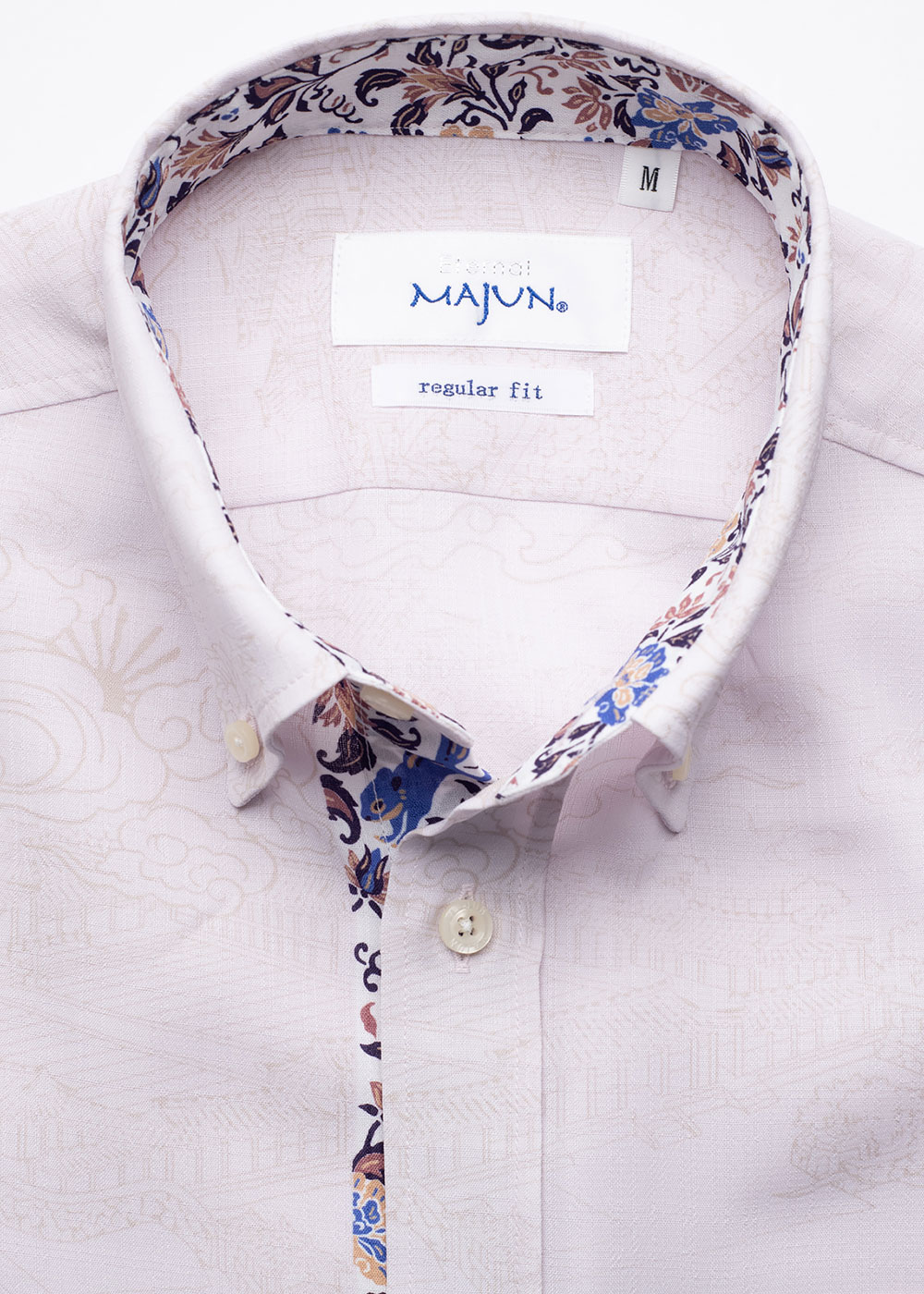 かりゆしウェア（沖縄版アロハシャツ） MAJUN - 首里城全景図