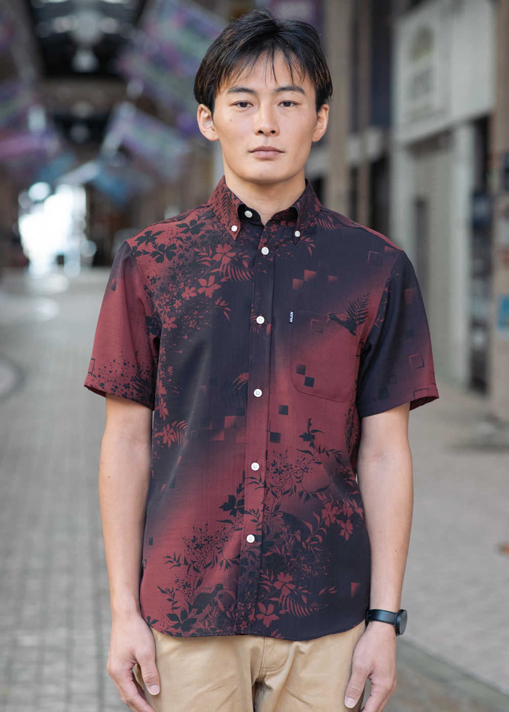 かりゆしウェア（沖縄版アロハシャツ） MAJUN - ヤンバルの森