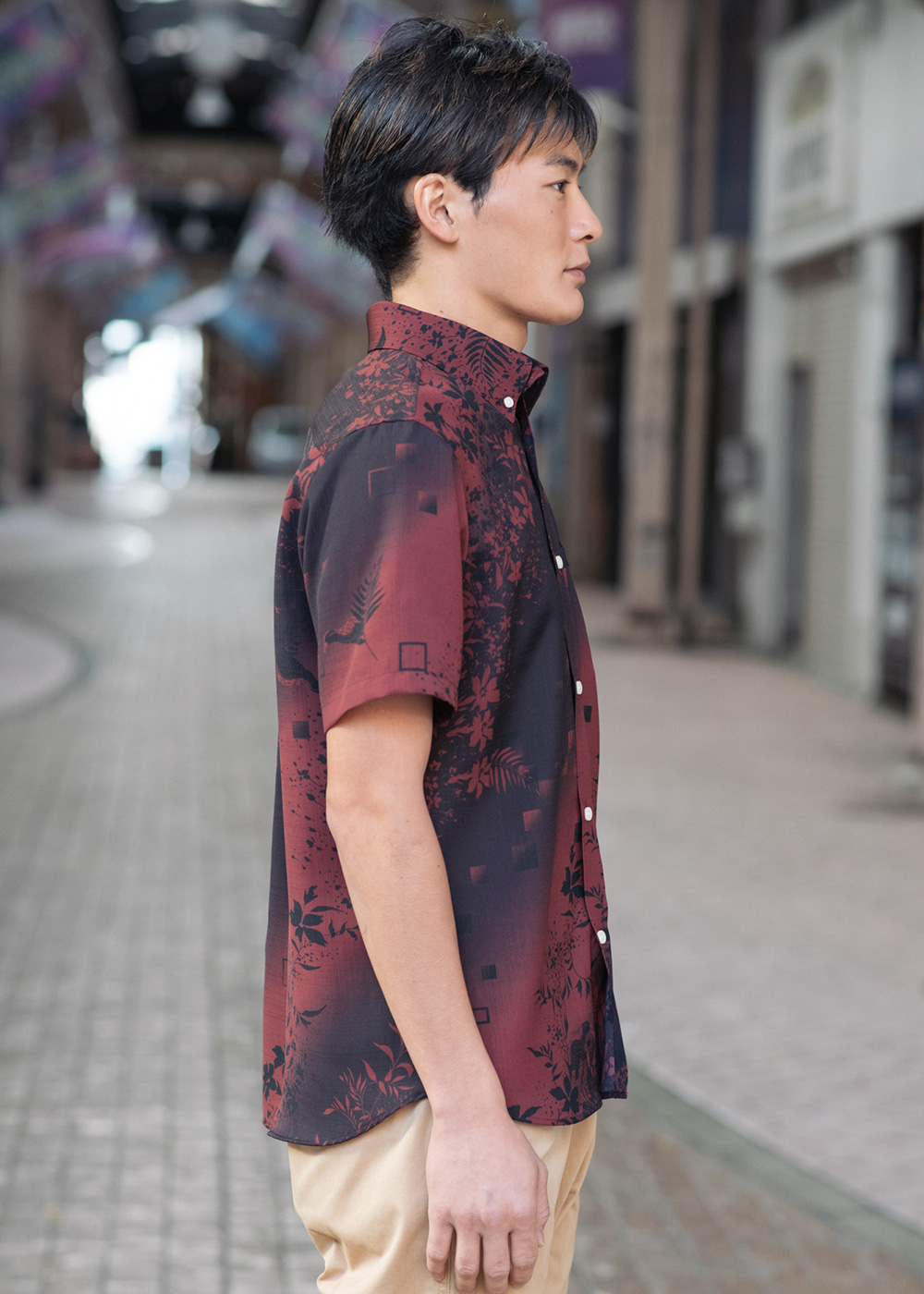 かりゆしウェア（沖縄版アロハシャツ） MAJUN - ヤンバルの森