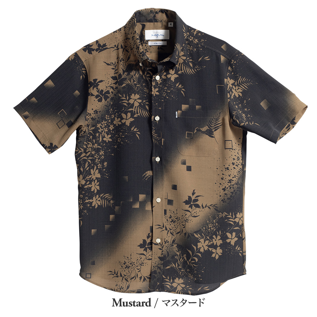 かりゆしウェア（沖縄版アロハシャツ） MAJUN - ヤンバルの森