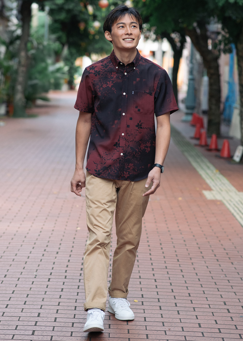 かりゆしウェア（沖縄版アロハシャツ） MAJUN - ヤンバルの森