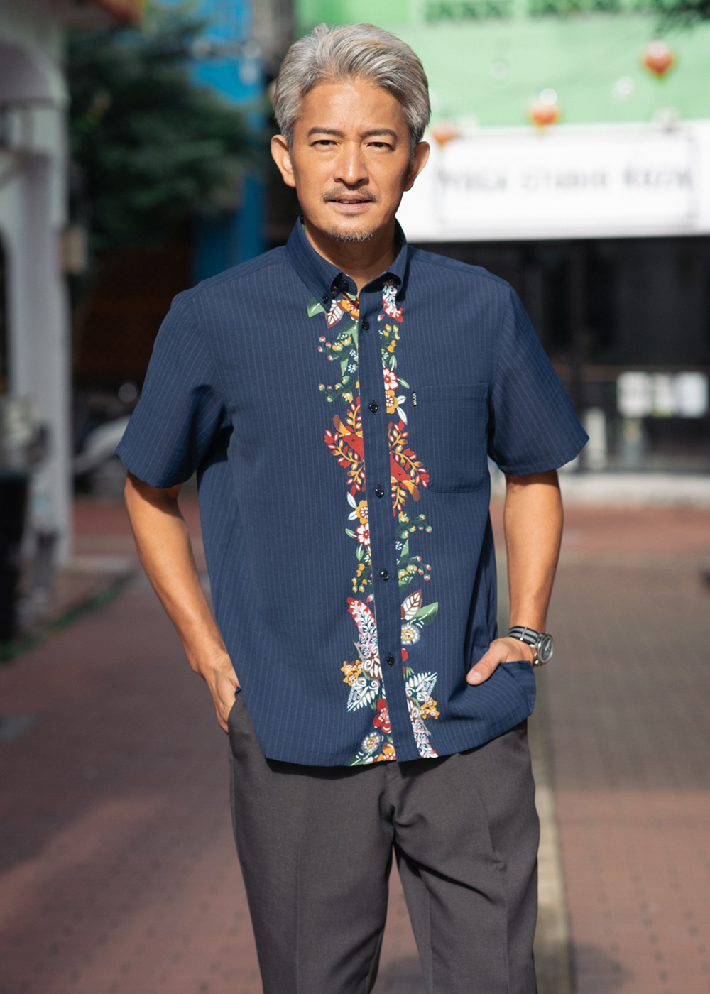 かりゆしウェア（沖縄版アロハシャツ） MAJUN - フロラブライト