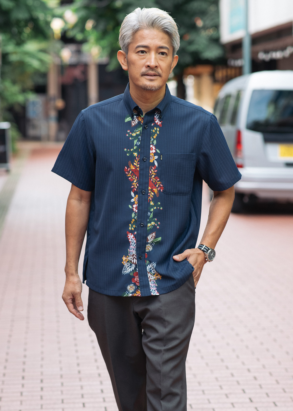 かりゆしウェア（沖縄版アロハシャツ） MAJUN - フロラブライト