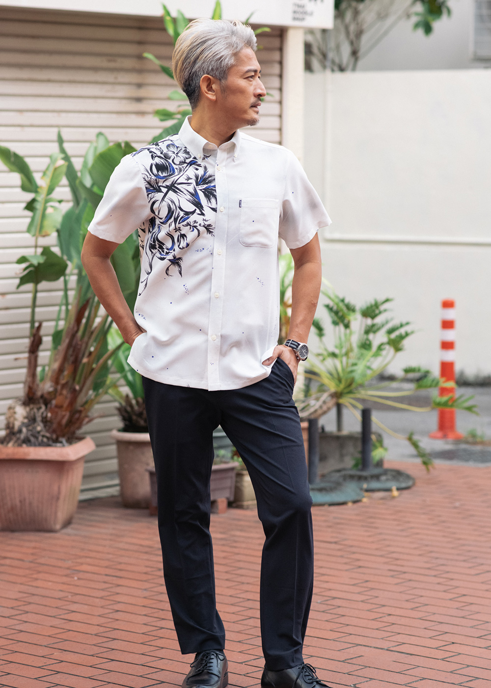 かりゆしウェア（沖縄版アロハシャツ） MAJUN - ネリユクウタビ