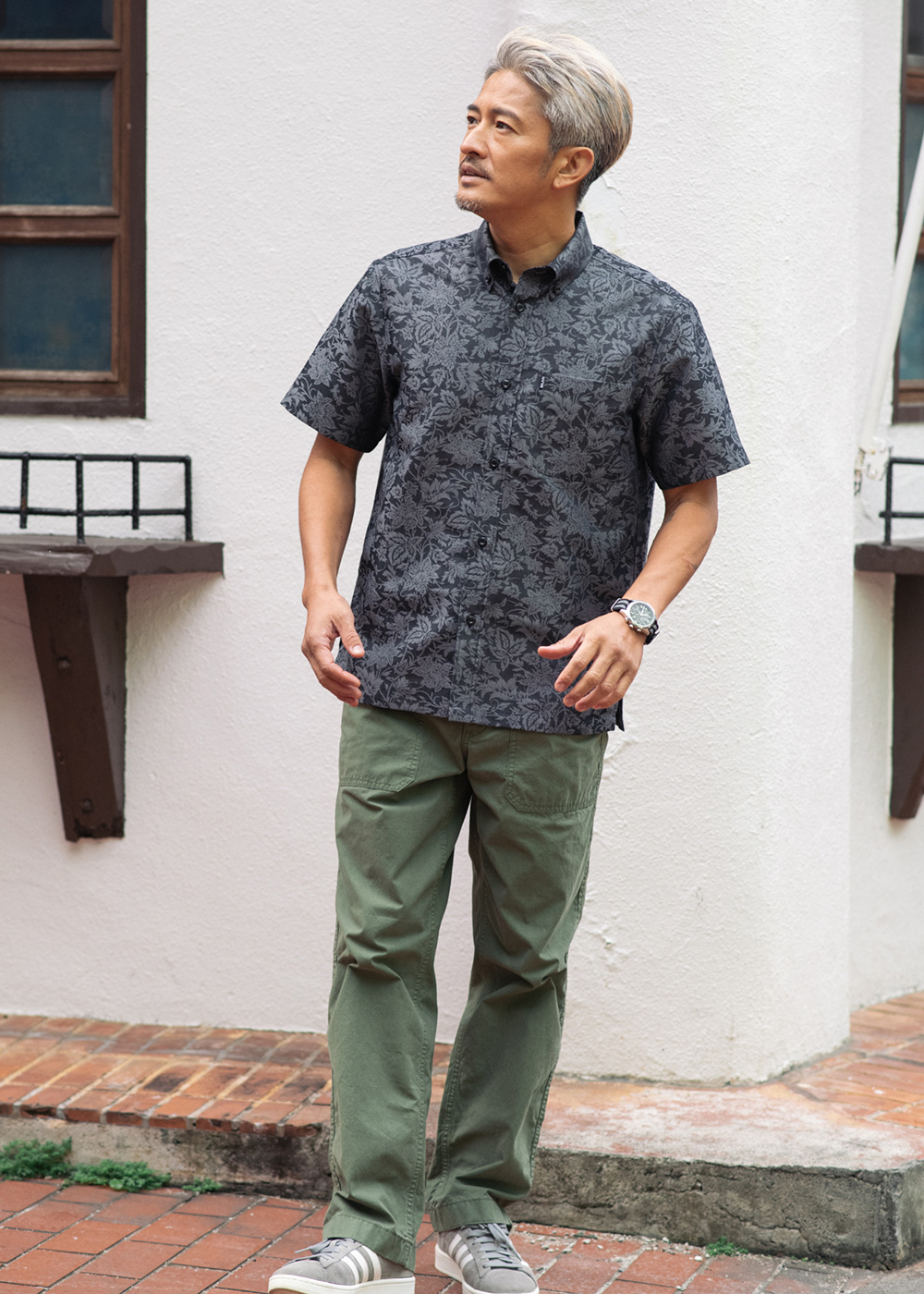 かりゆしウェア（沖縄版アロハシャツ） MAJUN - ローバストサラサ