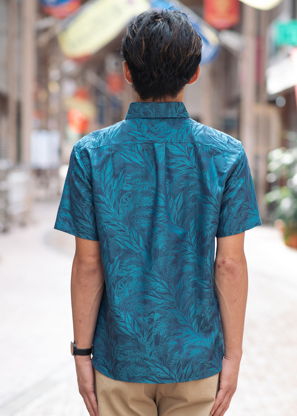 かりゆしウェア（沖縄版アロハシャツ） MAJUN - レインフォレストエコー