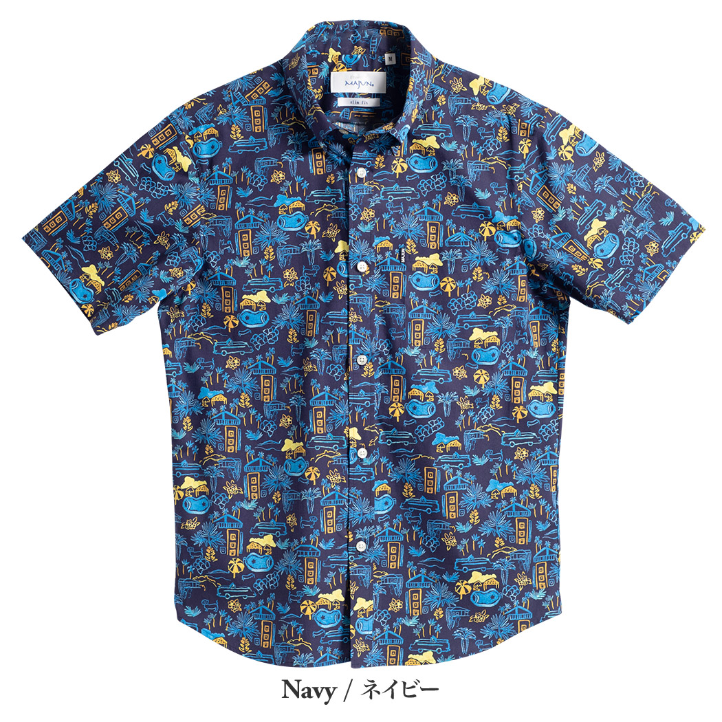 かりゆしウェア（沖縄版アロハシャツ） MAJUN - サマーシティ