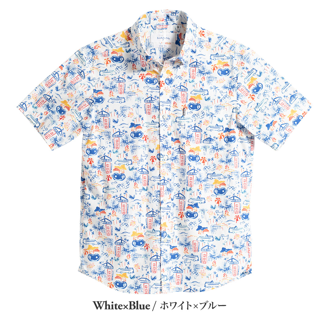 かりゆしウェア（沖縄版アロハシャツ） MAJUN - サマーシティ
