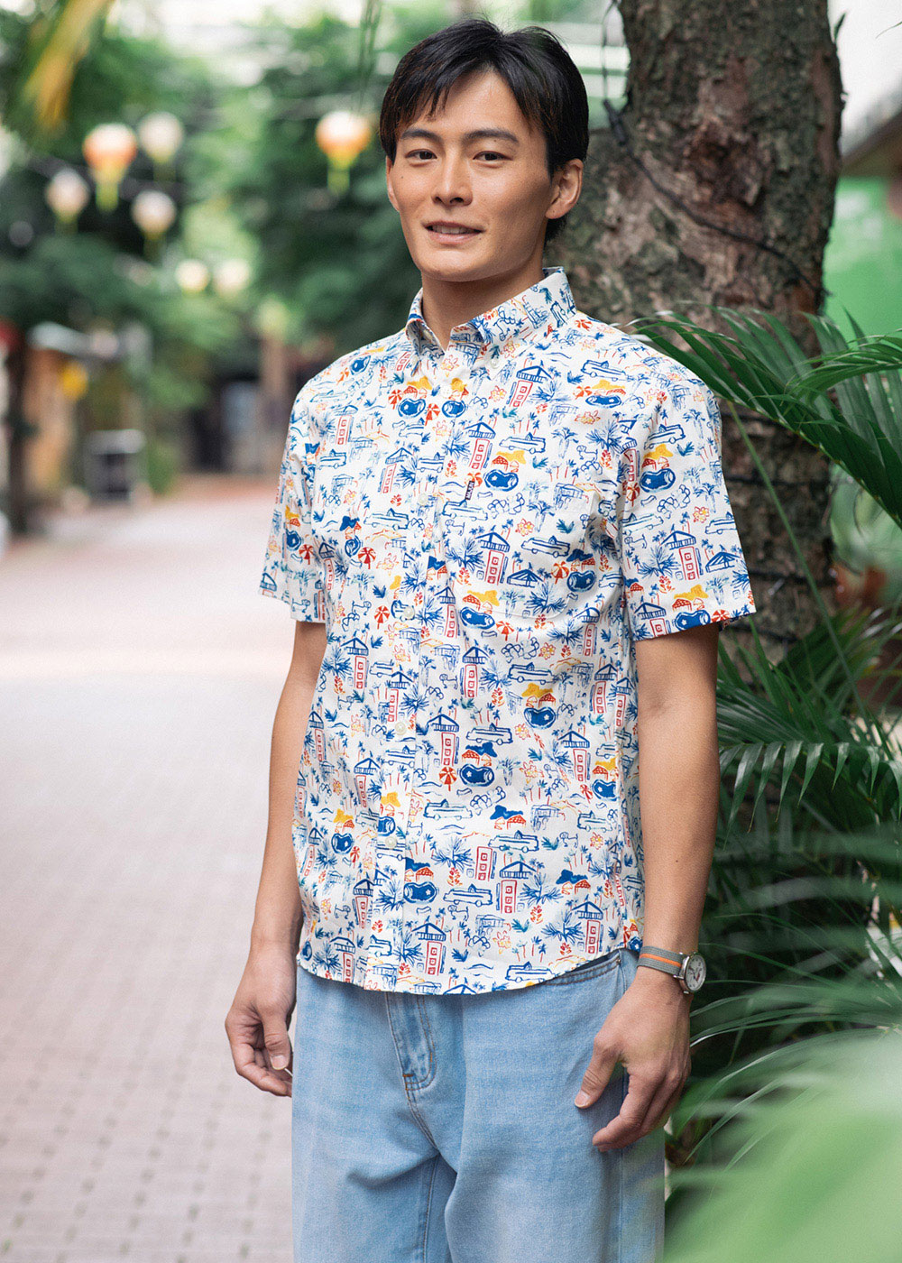 かりゆしウェア（沖縄版アロハシャツ） MAJUN - サマーシティ