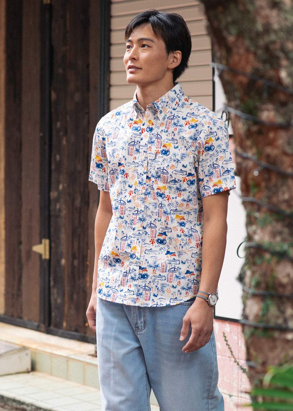 かりゆしウェア（沖縄版アロハシャツ） MAJUN - サマーシティ