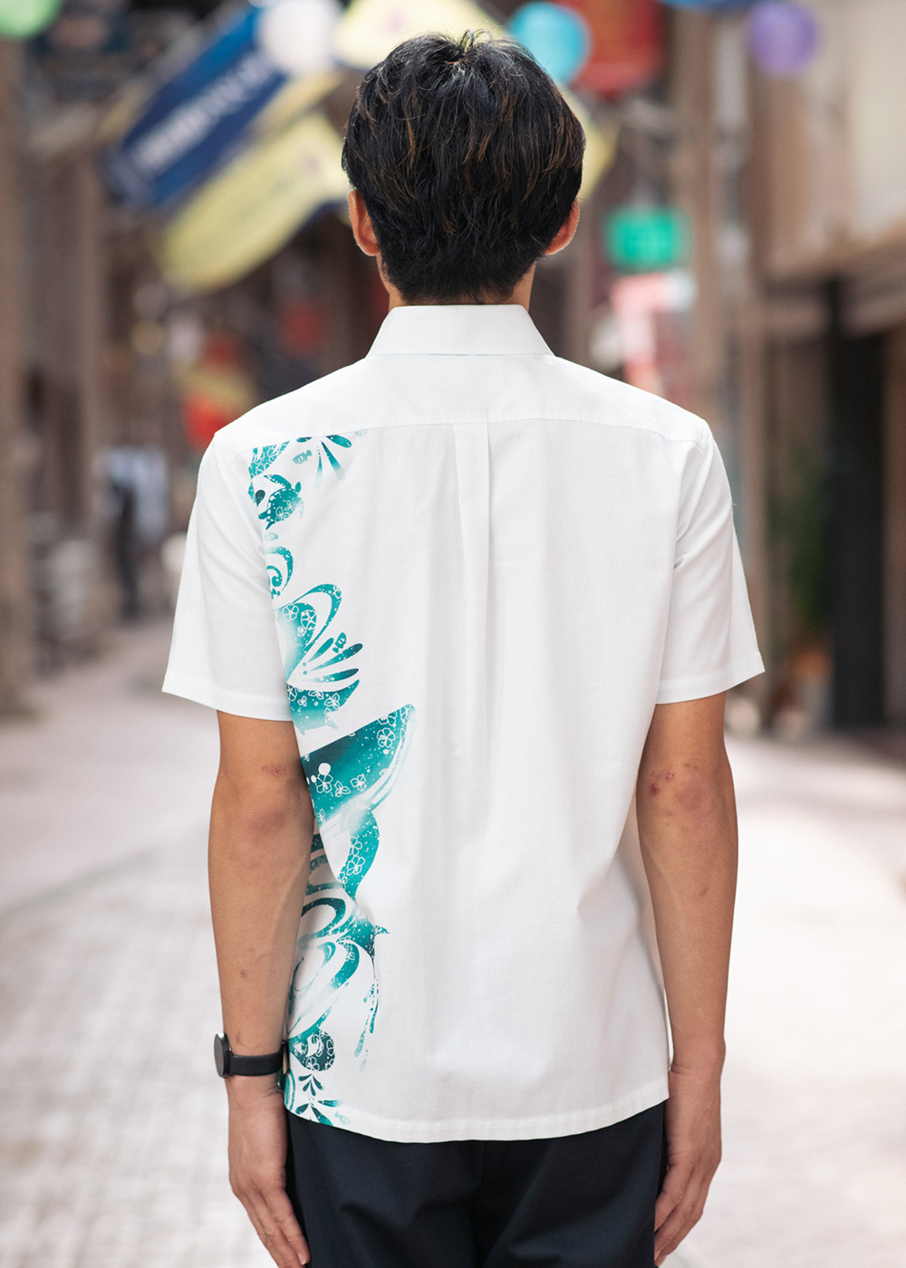 かりゆしウェア（沖縄版アロハシャツ） MAJUN - トゥインクルスイム