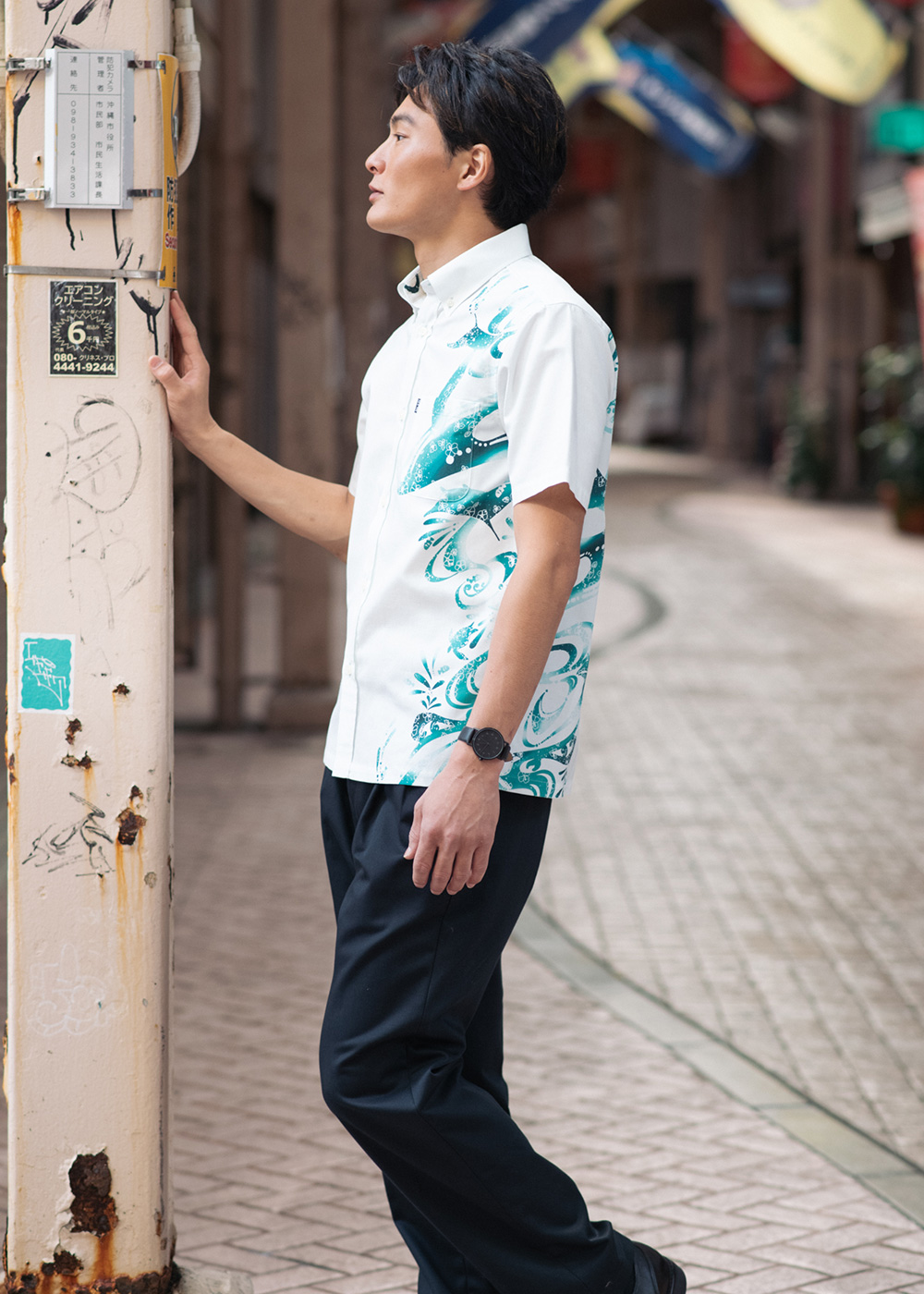 かりゆしウェア（沖縄版アロハシャツ） MAJUN - トゥインクルスイム