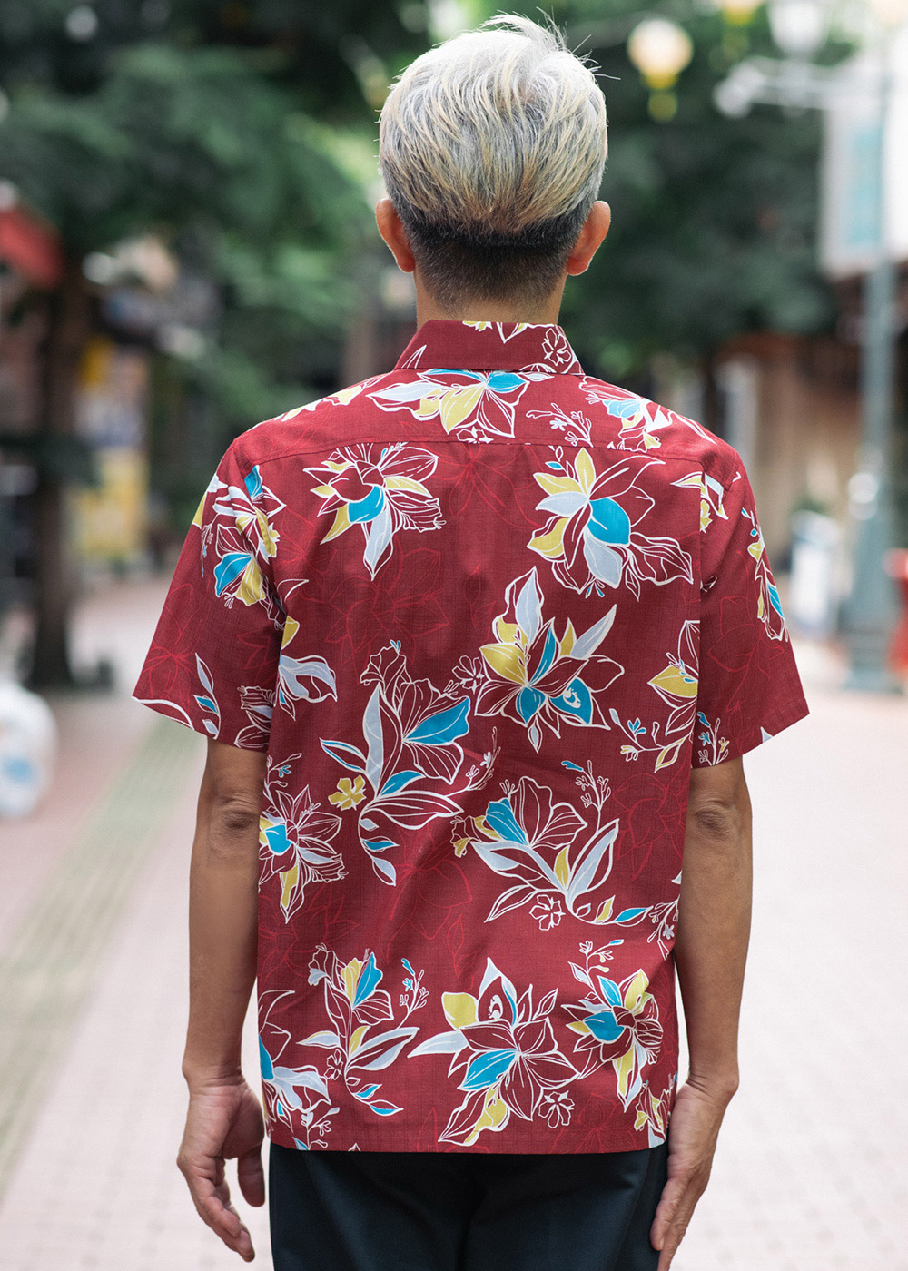 かりゆしウェア（沖縄版アロハシャツ） MAJUN - ファジーピーチ