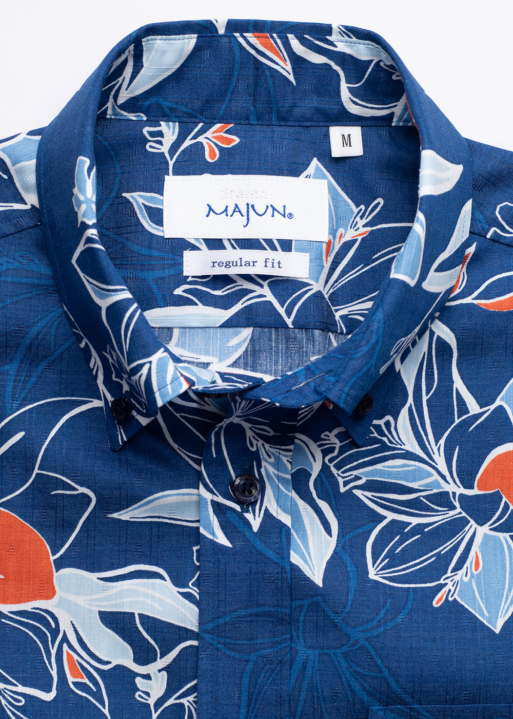 かりゆしウェア（沖縄版アロハシャツ） MAJUN - ファジーピーチ