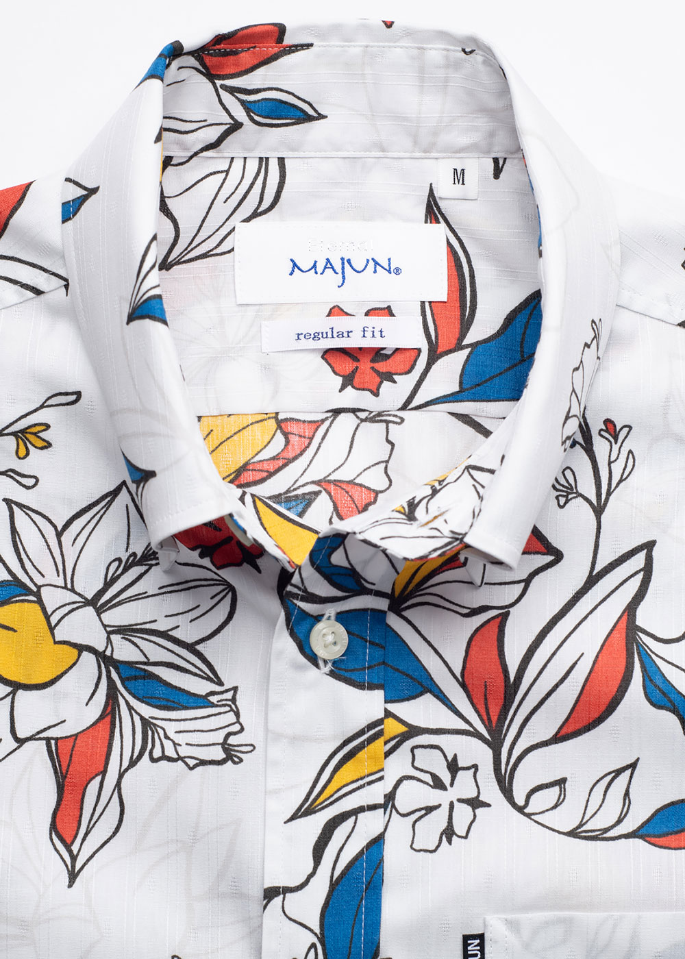 かりゆしウェア（沖縄版アロハシャツ） MAJUN - ファジーピーチ