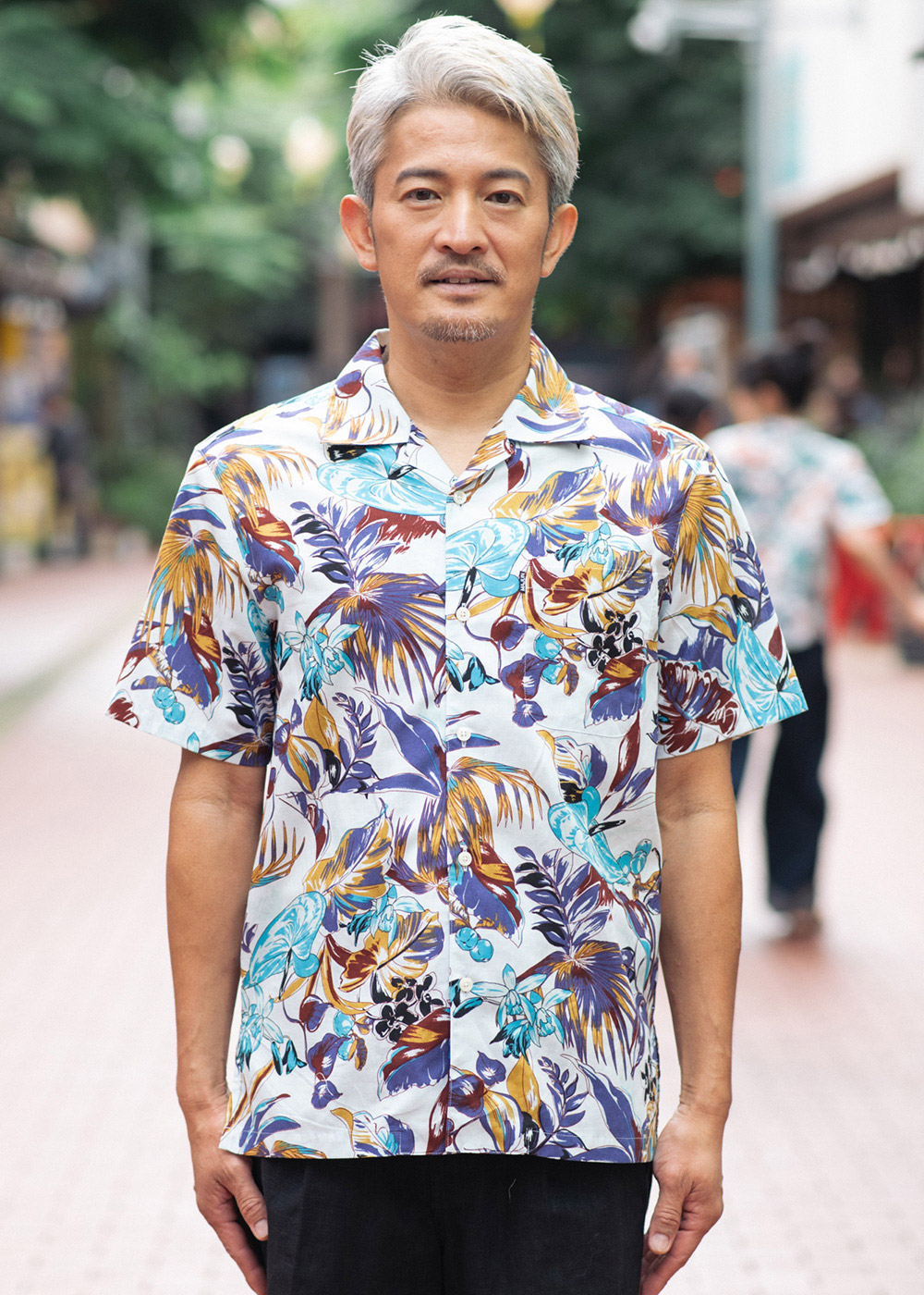 かりゆしウェア（沖縄版アロハシャツ） MAJUN - バカネスト（開襟）
