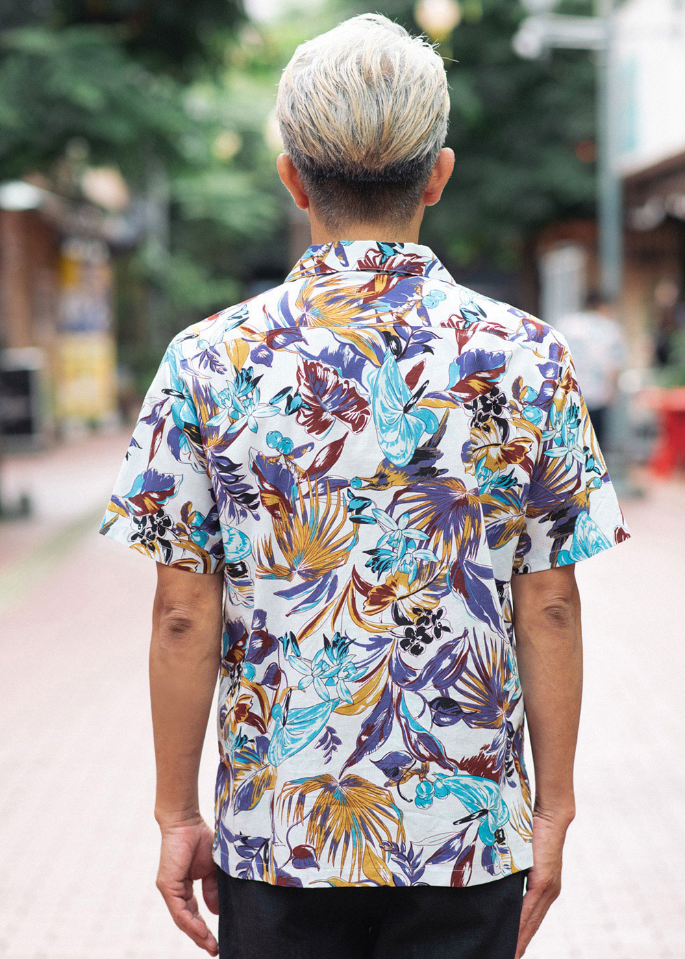 かりゆしウェア（沖縄版アロハシャツ） MAJUN - バカネスト（開襟）